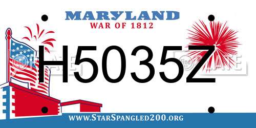 H5035Z Maryland License Plate