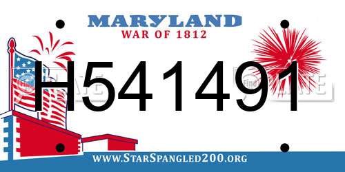 H541491 Maryland License Plate