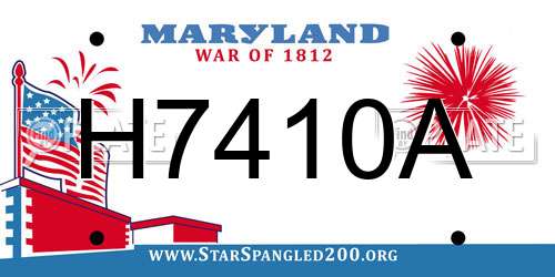 H7410A Maryland License Plate