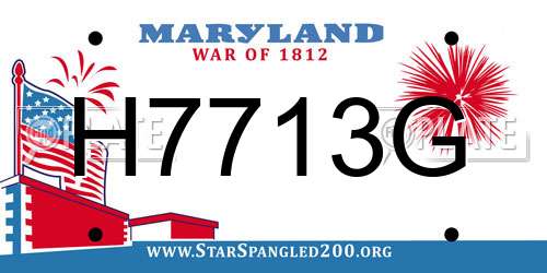 H7713G Maryland License Plate