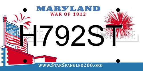 H792ST Maryland License Plate