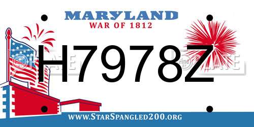 H7978Z Maryland License Plate