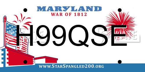 H99QSE Maryland License Plate
