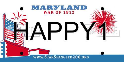 HAPPY1 Maryland License Plate