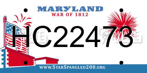 HC22473 Maryland License Plate