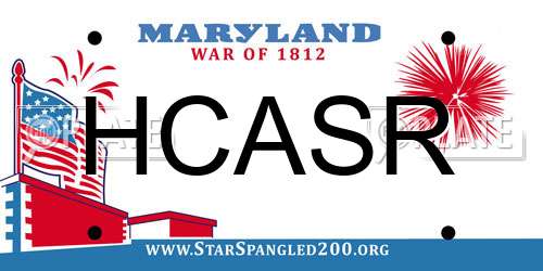 HCASR Maryland License Plate