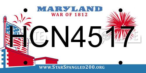 HCN4517 Maryland License Plate
