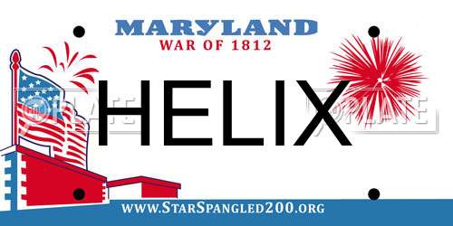 HELIX Maryland License Plate