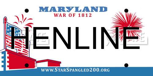 HENLINE Maryland License Plate