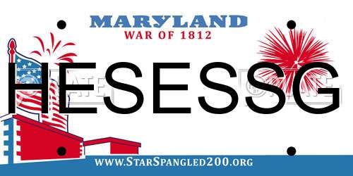 HESESSG Maryland License Plate