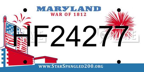 HF24277 Maryland License Plate