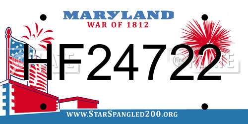 HF24722 Maryland License Plate