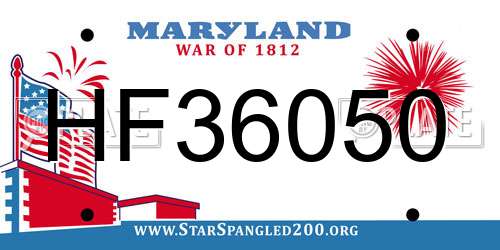 HF36050 Maryland License Plate