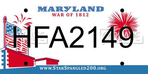 HFA2149 Maryland License Plate