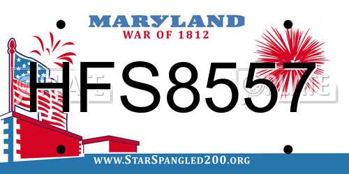 HFS8557 Maryland License Plate