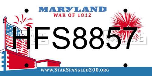 HFS8857 Maryland License Plate