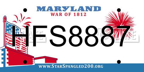 HFS8887 Maryland License Plate