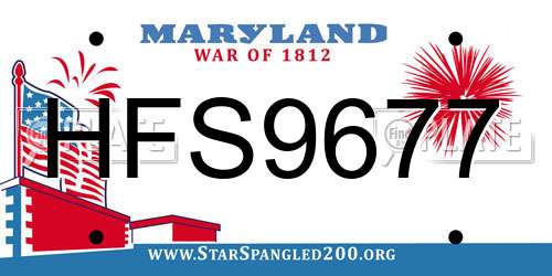 HFS9677 Maryland License Plate