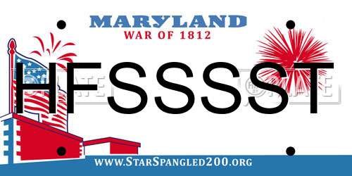 HFSSSST Maryland License Plate