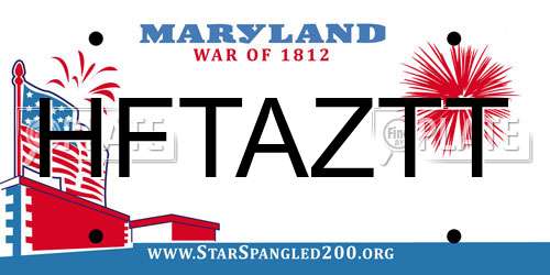 HFTAZTT Maryland License Plate