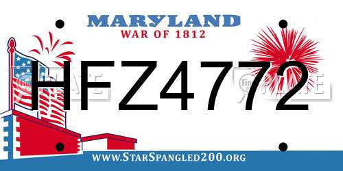 HFZ4772 Maryland License Plate