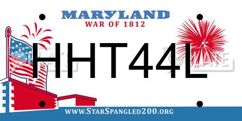 HHT44L Maryland License Plate