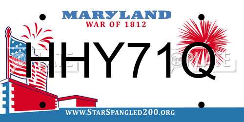 HHY71Q Maryland License Plate