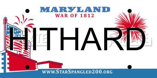HITHARD Maryland License Plate