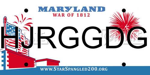 HJRGGDG Maryland License Plate