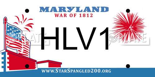 HLV1 Maryland License Plate