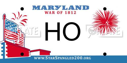 HO Maryland License Plate