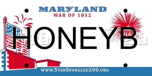 HONEYB Maryland License Plate