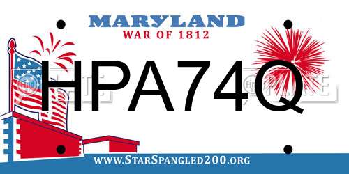HPA74Q Maryland License Plate