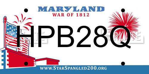 HPB28Q Maryland License Plate