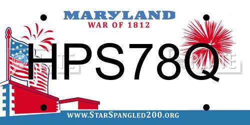 HPS78Q Maryland License Plate