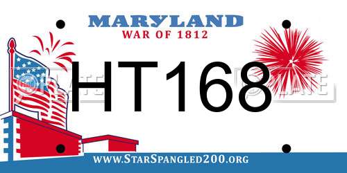 HT168 Maryland License Plate