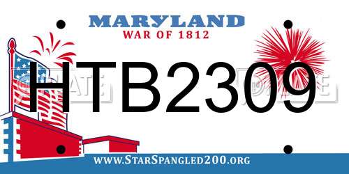 HTB2309 Maryland License Plate