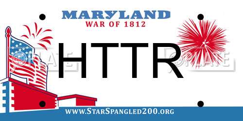 HTTR Maryland License Plate