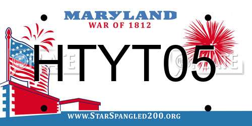 HTYT05 Maryland License Plate
