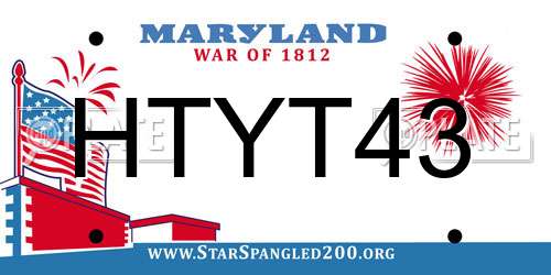 HTYT43 Maryland License Plate