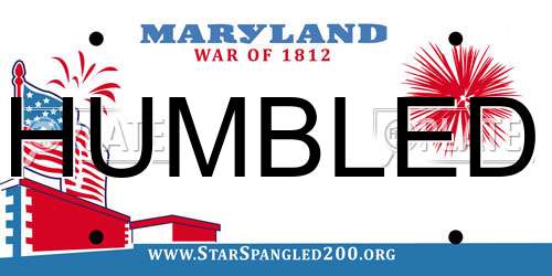 HUMBLED Maryland License Plate