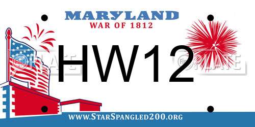 HW12 Maryland License Plate