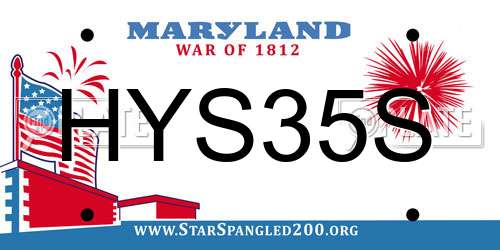 HYS35S Maryland License Plate