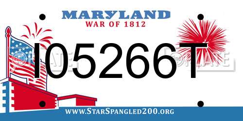 I05266T Maryland License Plate