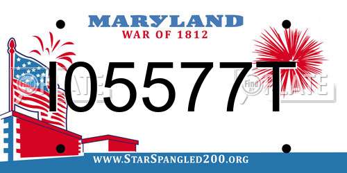 I05577T Maryland License Plate