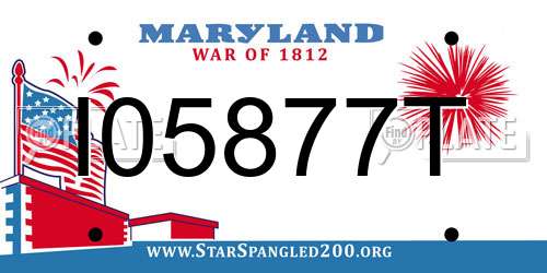I05877T Maryland License Plate