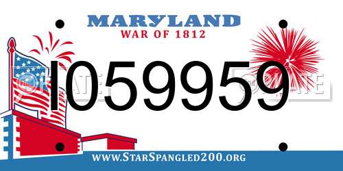 I059959 Maryland License Plate