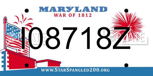 I08718Z Maryland License Plate
