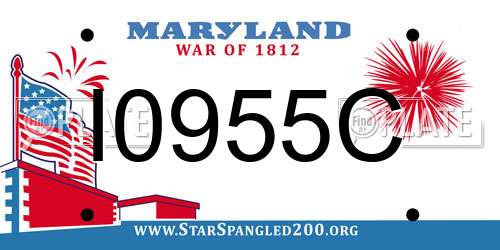 I0955C Maryland License Plate