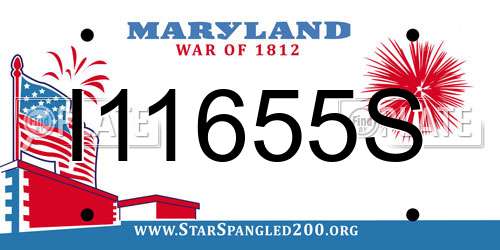 I11655S Maryland License Plate